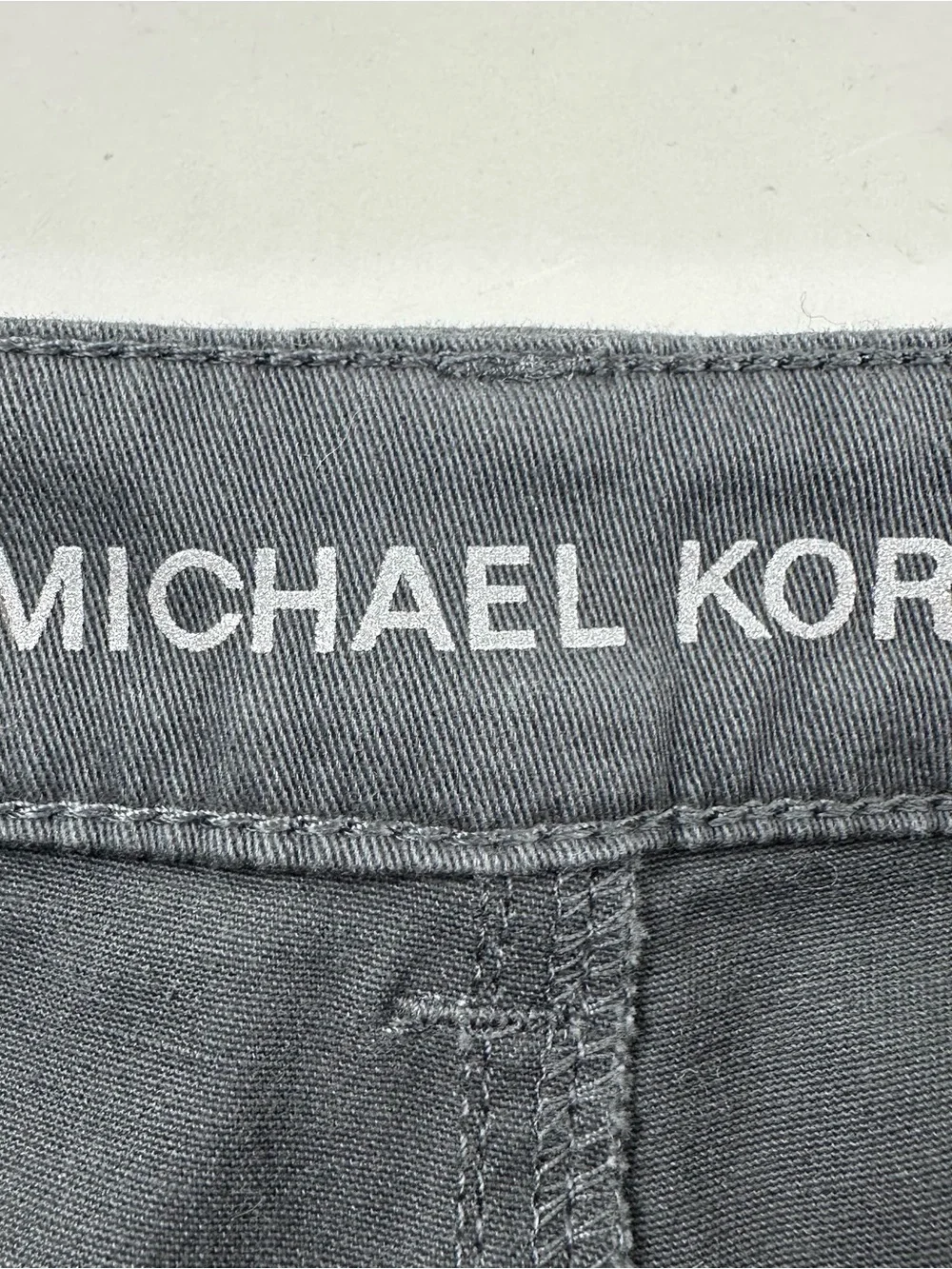 Michael Kors Womens Gray Moto Design Pants Size 6 Ankle Zippers Stretch Cotton